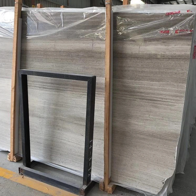 Grey wooden look marble salb and tile for indoor and outdoor decoration