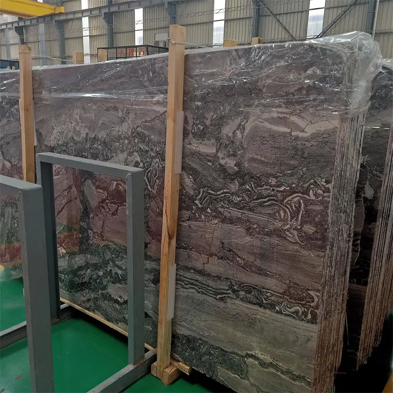 High Quality polished    grey marble slab  with natural grains