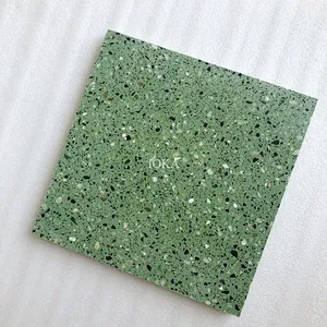 Cement Green color Terrazzo Flooring Tile and Big Slabs