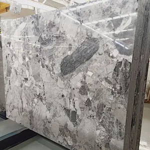 Natural Grey Marble with Big Flower Slabs