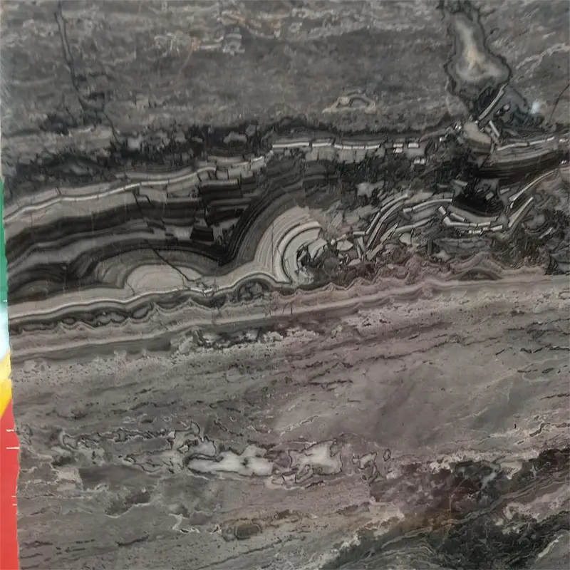 High Quality polished    grey marble slab  with natural grains