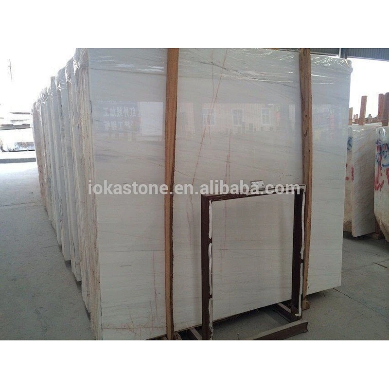 White marble Jade with Red lines stone