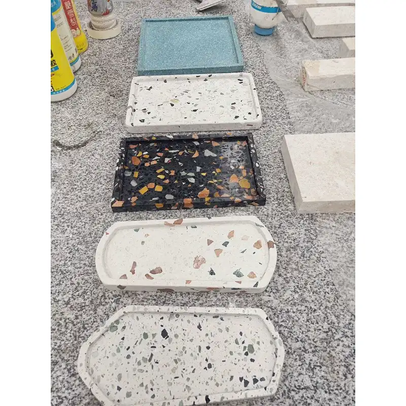 Cement Terrazzo Table Tray or Coaster
