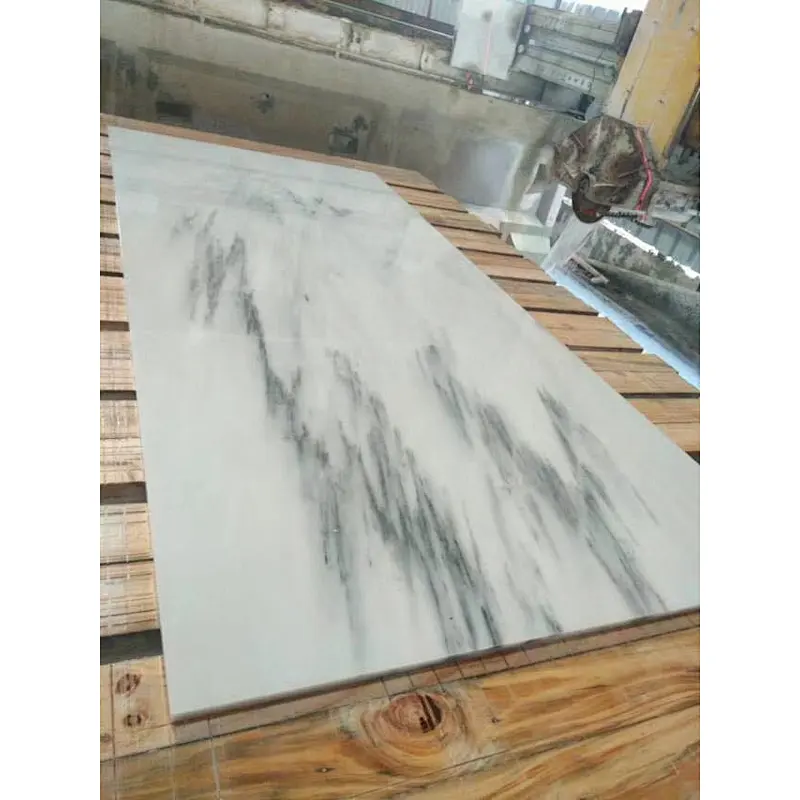 Beatiful White marble slab With Landscape Background
