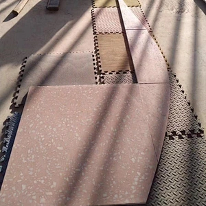 Cement Pink color Terrazzo Flooring Tile and Big Slabs