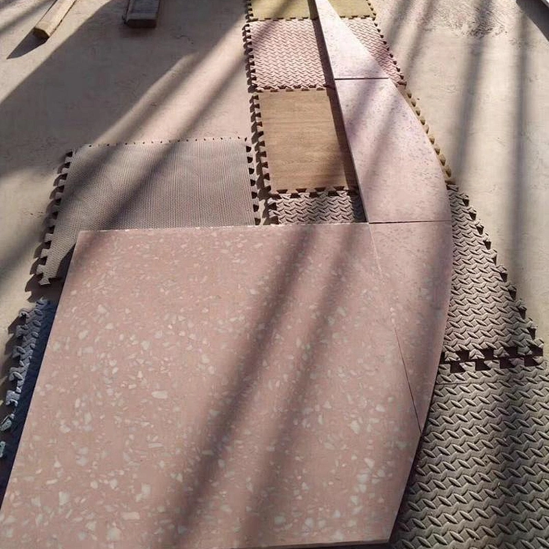 Cement Pink color Terrazzo Flooring Tile and Big Slabs