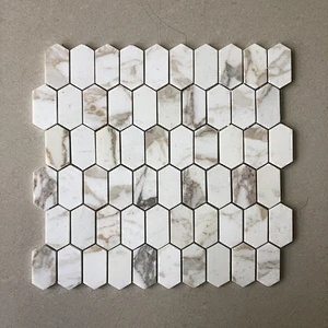Customized hexagon marble mosaic for floor
