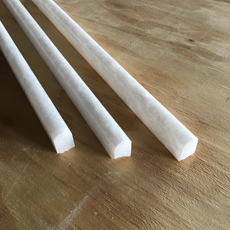 Natural Crystal White marble stone Pencil Molding