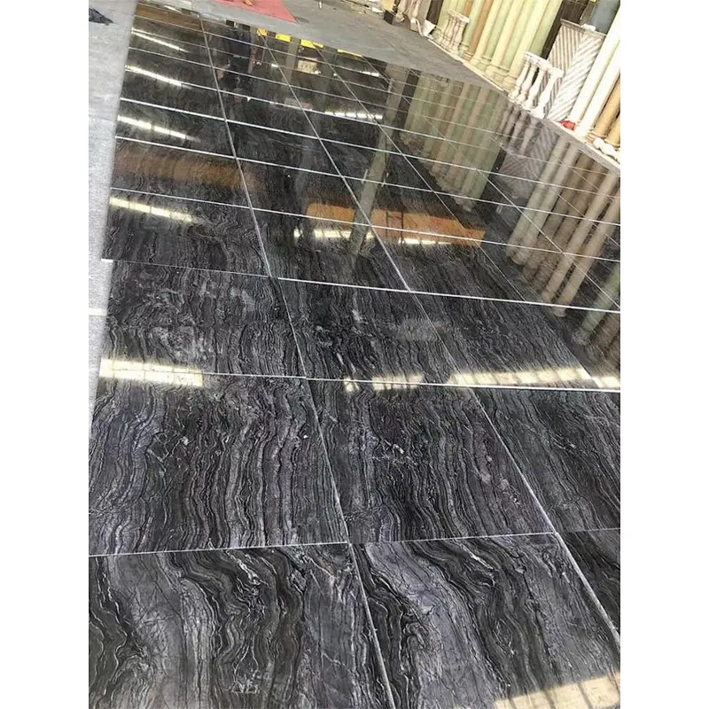 ancient wood Grain marble marble  black tree marble