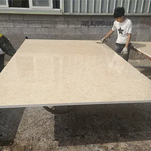 Polished Beige marble flooring natural marble slab