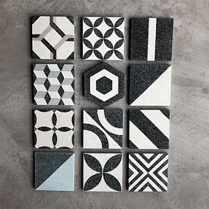 30*30 cm Cement  Terrazzo tiles with flower patterns for home decoration