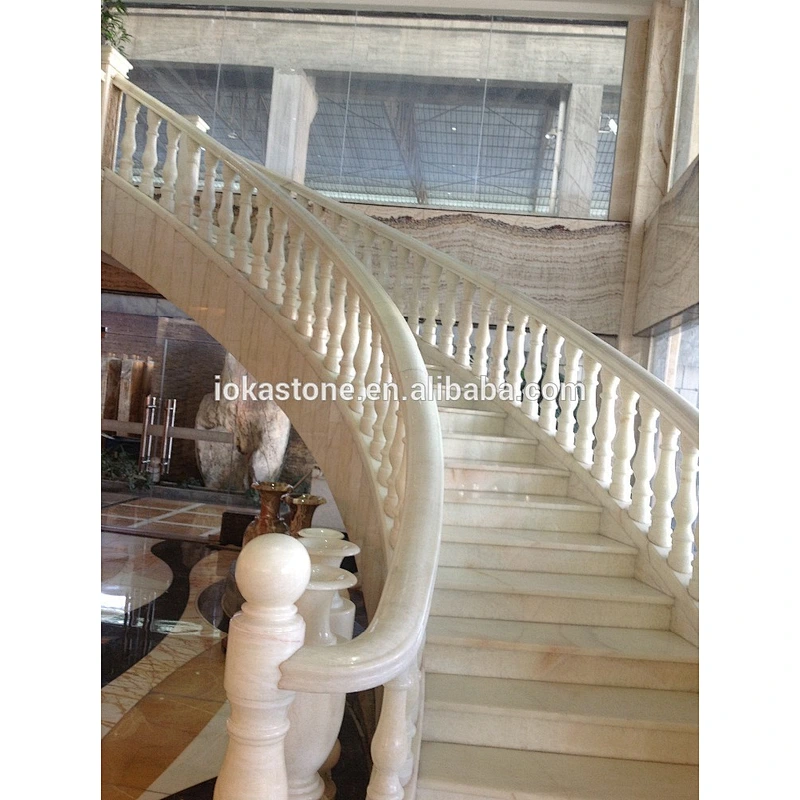 Gorgeous White Gold Translucent Onyx Marble for Staircase