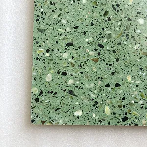 Cement Green color Terrazzo Flooring Tile and Big Slabs