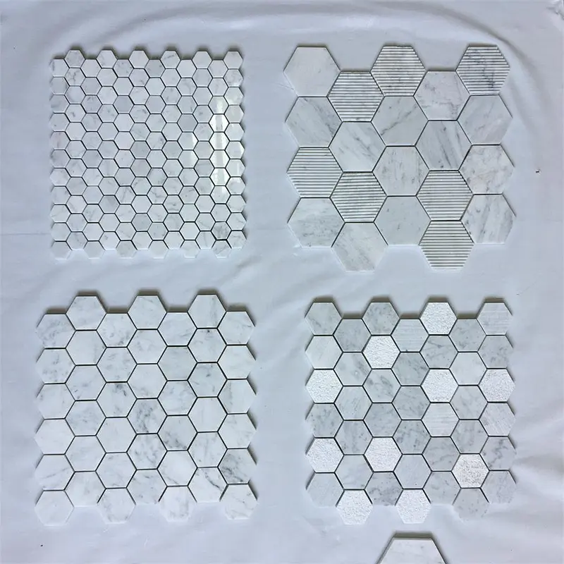 Hight Quality Pure White Marble mosaic brick