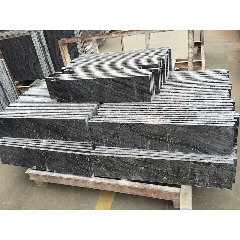 Hot selling  Black Marble slab with natural veins  cut to size marble tile for wall and flooring