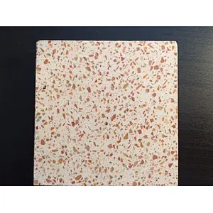 Rectangle or round white Terrazzo Table for Coffee Top and Dining-Table