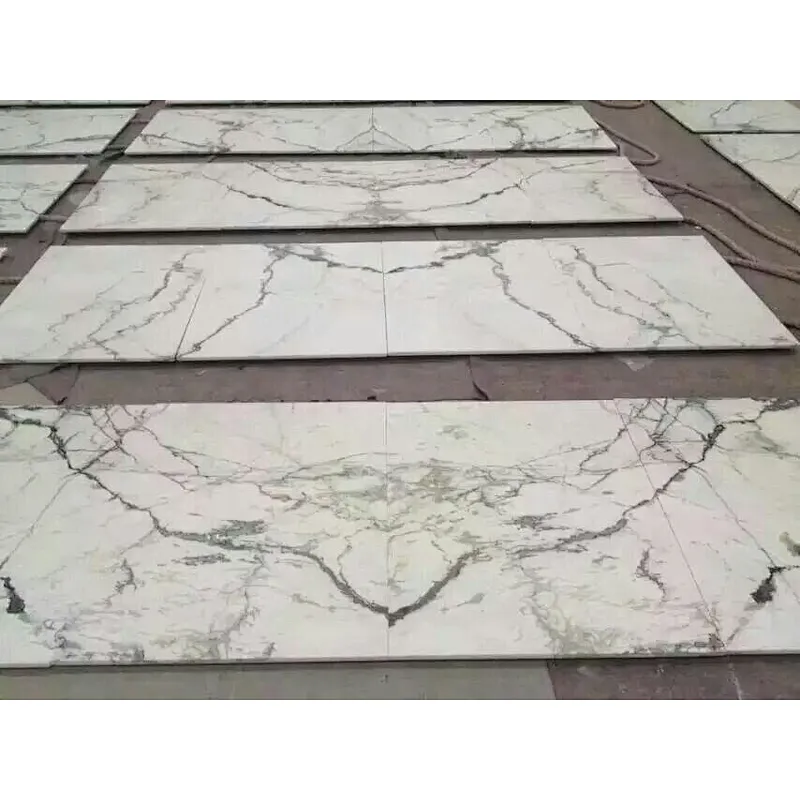 Hot Sale  Light green marble slab with natural veins cut to size
