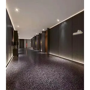 Polished terrazzo tile for floor pavement with marble chips