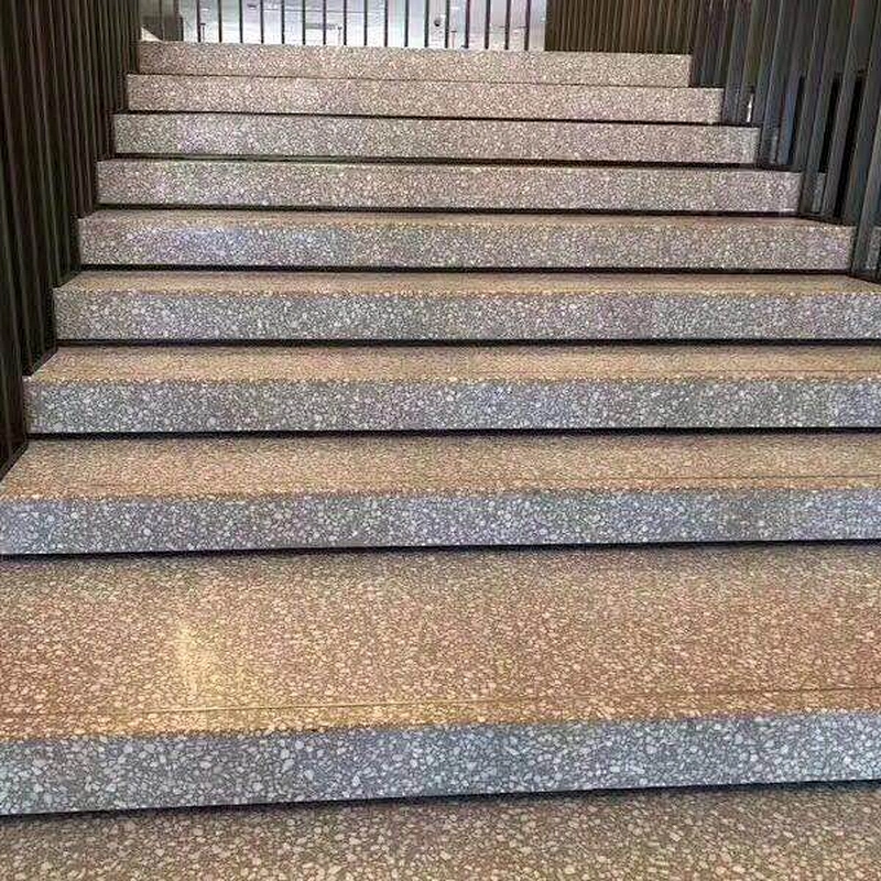Polished terrazzo tile for floor pavement with marble chips