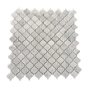Arabesque White Marble Mosaic Tile