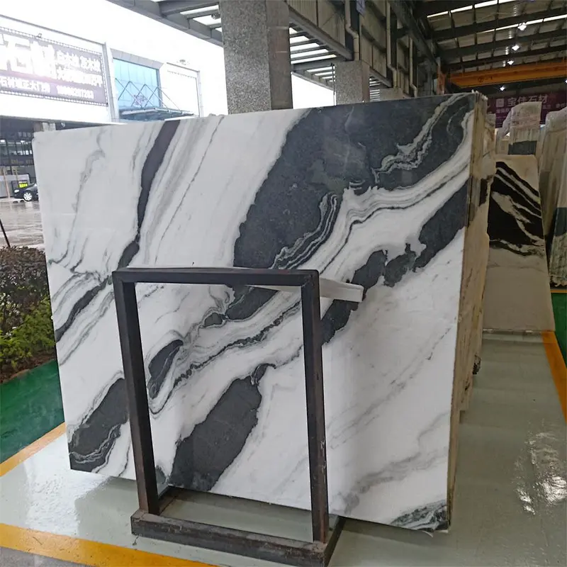 Chinese  factory panda white marble slab for floor