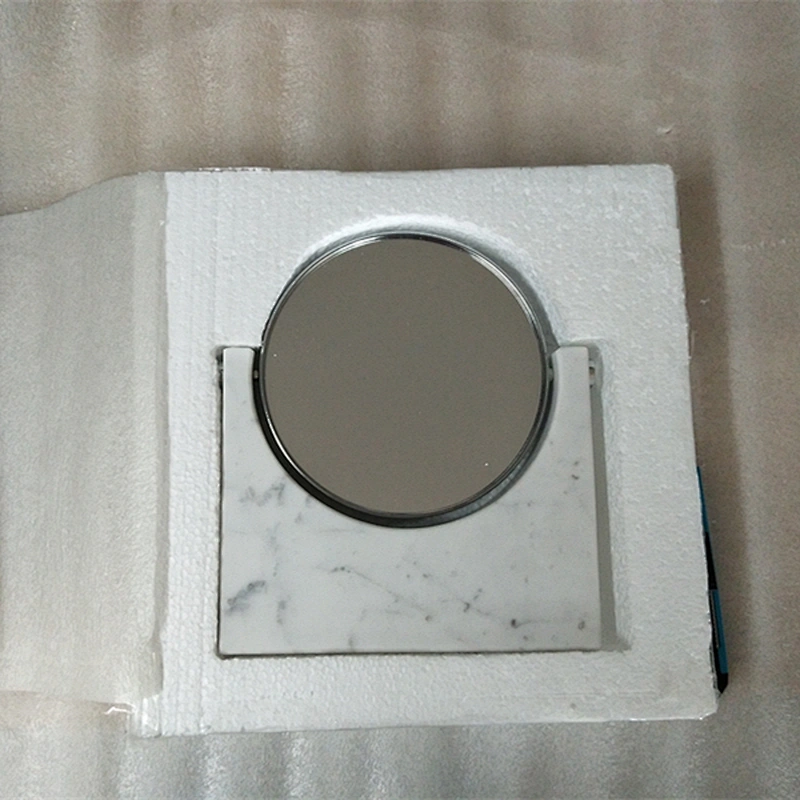 White Real Marble Stone Silver Mirror for Sale