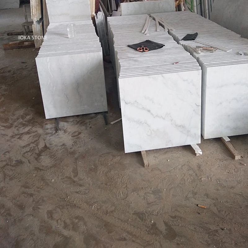 Polished white marble Chinese stone floor tile and slab