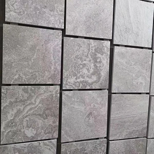 Wooden White Marble with Cross Cut Flooring Tiles and Slabs