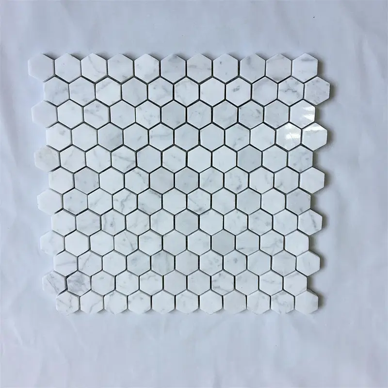Hight Quality Pure White Marble mosaic brick
