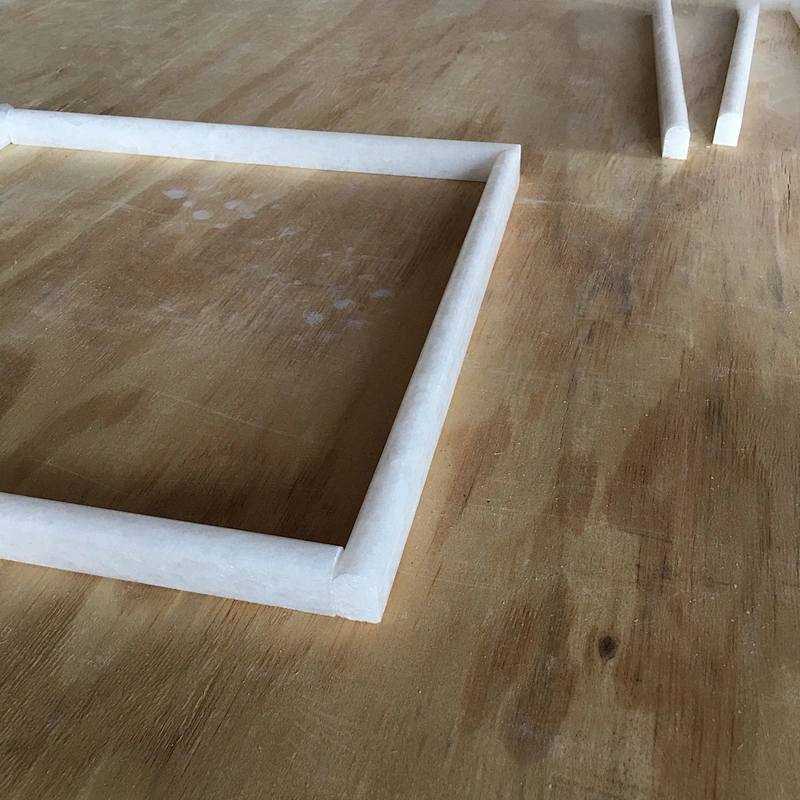 Natural Crystal White marble stone Pencil Molding