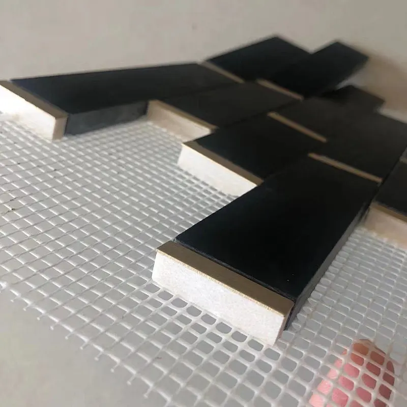 Better price natural black marble mosaic tiles strip  mosaic tile for wall decor