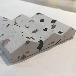 White Terrazzo stone Soap Dish Gift Set