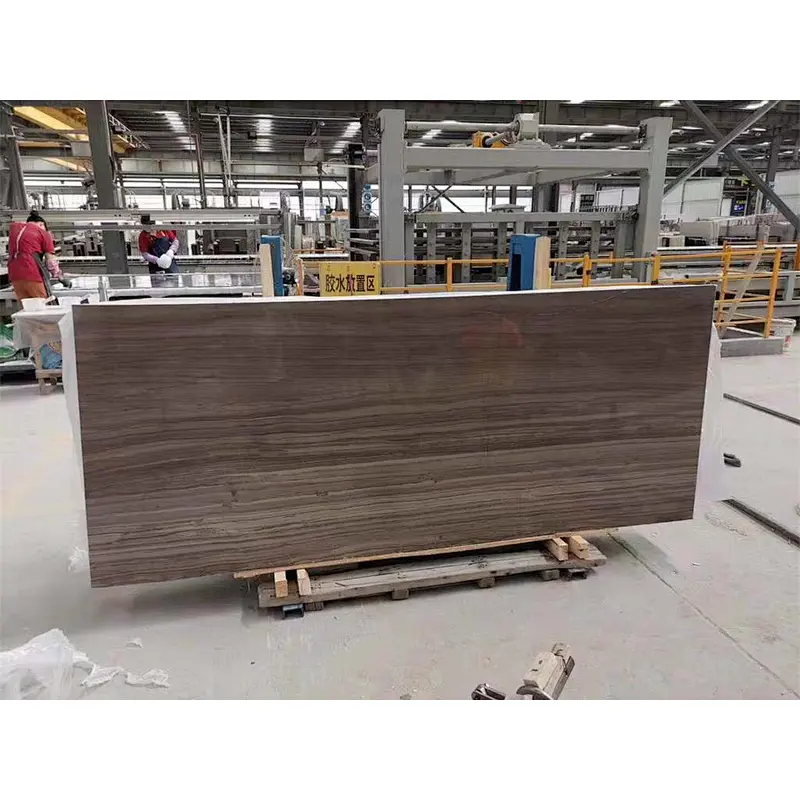 Polished dark brown marble  slab for floor tile