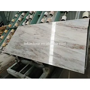 Palisandro Oniciato White Marble Slab with Gold Veins