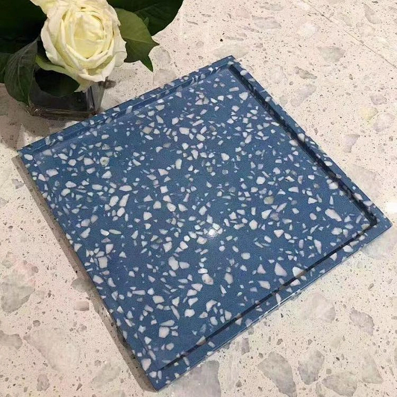 Cement Terrazzo Tray and Coaster for gift set