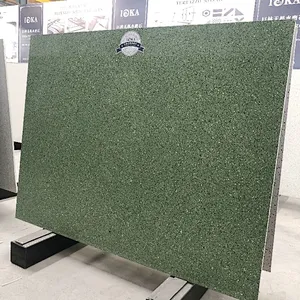Fantastic green color terrazzo tile eco tile for floor and wall