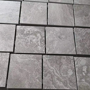 Natural Cross Cut White Wooden Veins Marble Tiles and Slabs
