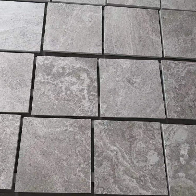 Natural Cross Cut White Wooden Veins Marble Tiles and Slabs