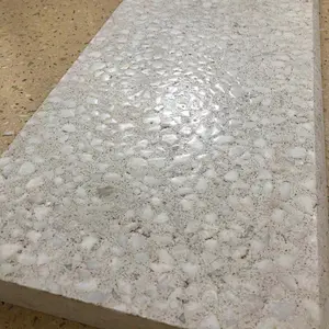 white terrazzo bullnose pavers for swimming pool