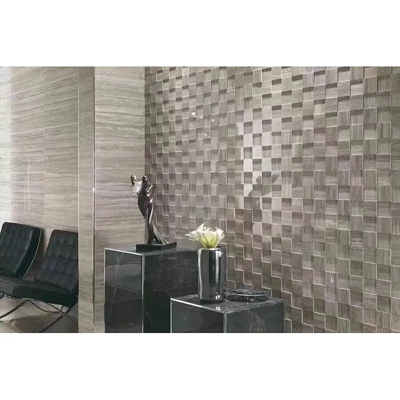 Natural Grey Wooden marble tiles,stairs,widow sills