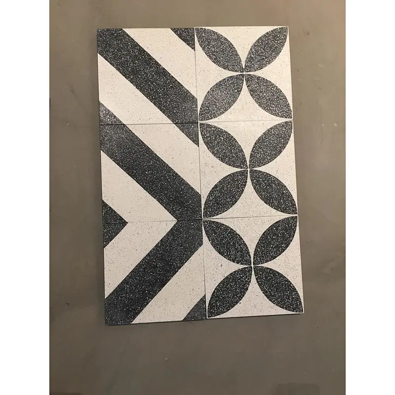 30*30 cm Cement  Terrazzo tiles with flower patterns for home decoration
