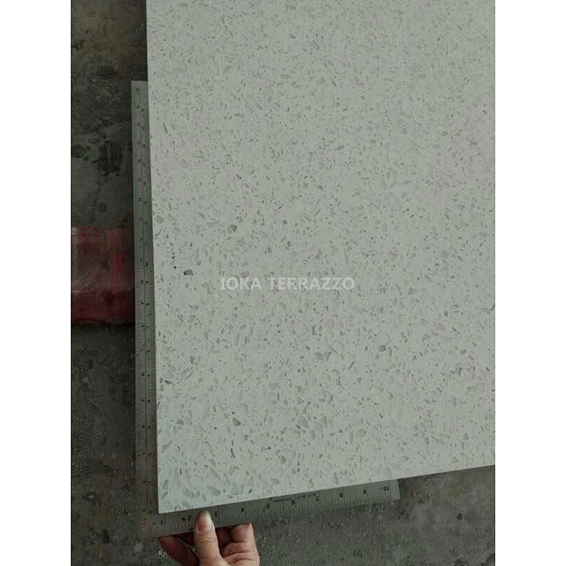 Custom white  concrete  terrazzzo tiles for wall and flooring