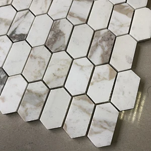 Customized hexagon marble mosaic for floor