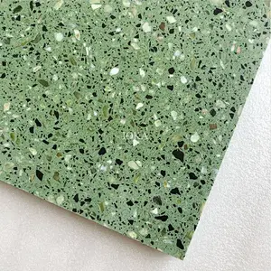 Fantastic green color terrazzo tile eco tile for floor and wall