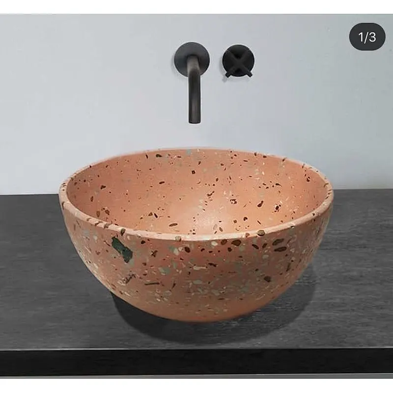 terrazzo stone bathroom sink