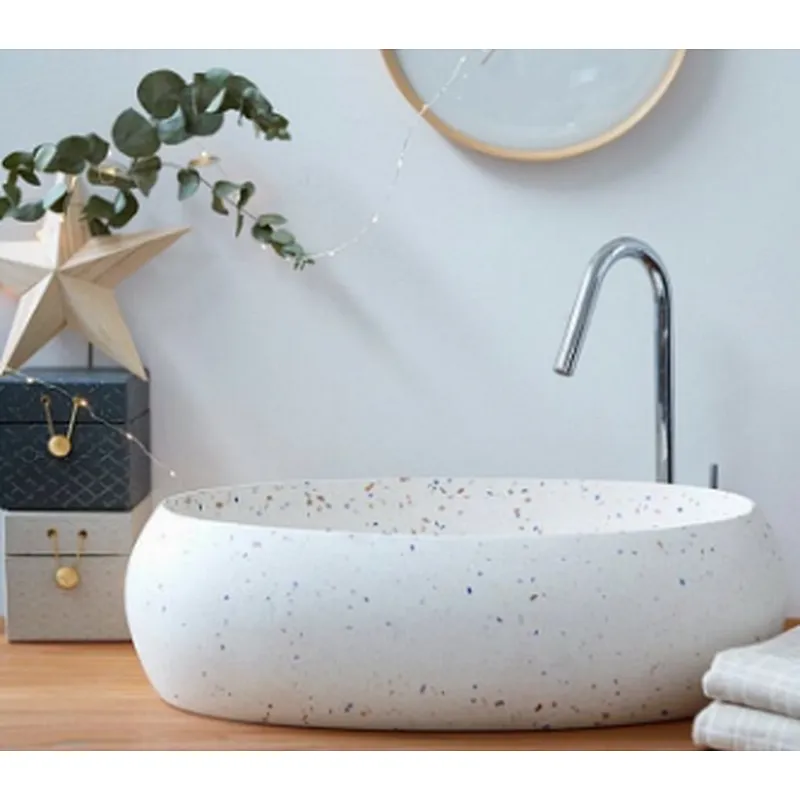 China terrazzo stone bathroom sink or basin