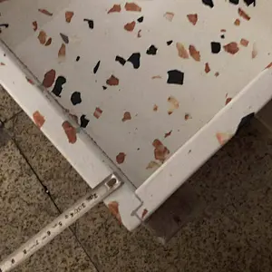 modern multi color white terrazzo stone vessel sink