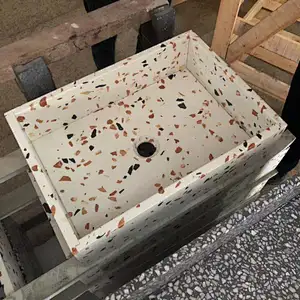 Popular cement terrazzo hand wash sink for bathroom