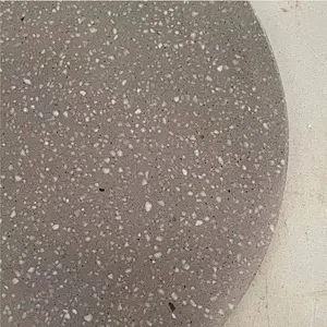 Round Grey Cement Terrazzo Table Tops