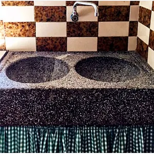 terrazzo stone bathroom sink